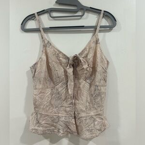 💜NWOT Japna Beige Patterned Camisole Top